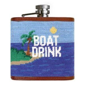Needlepoint Flask by Smathers & Branson
